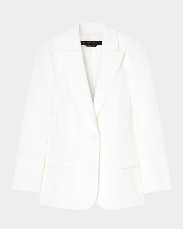 Plus Size Acqua Single-Button Cady Blazer